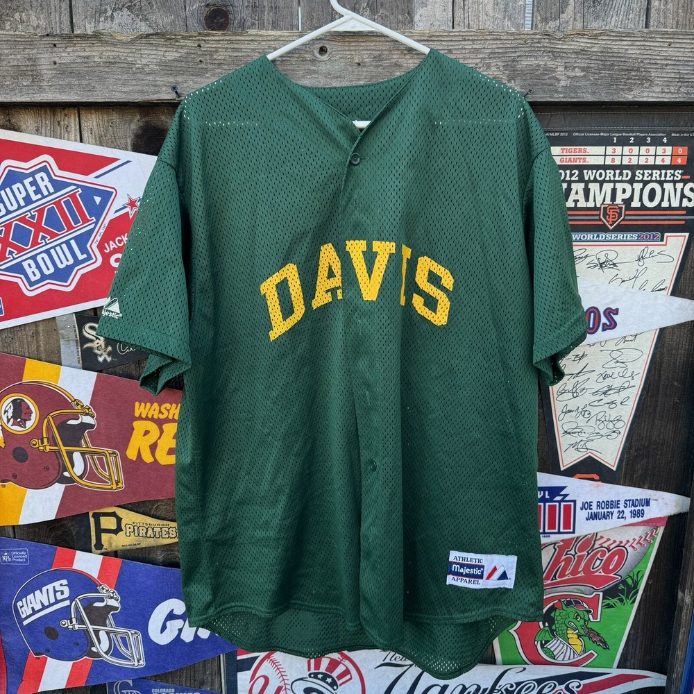 Size XL - Vtg Green Davis Majestic Jersey Made In USA #15